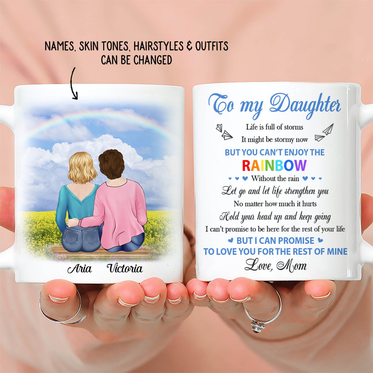 Enjoy The Rainbow - Personalized Custom Coffee Mug