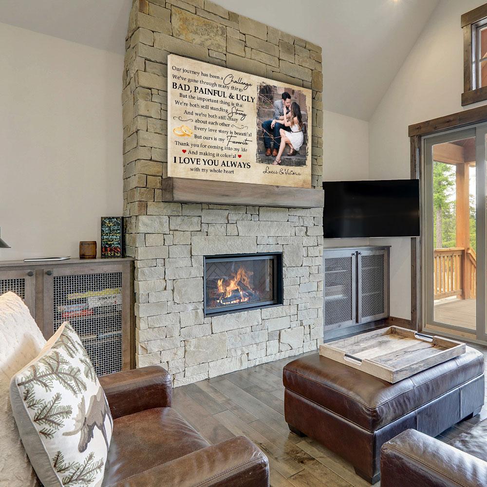 Our Story Is My Favorite - Personalized Custom Photo Canvas