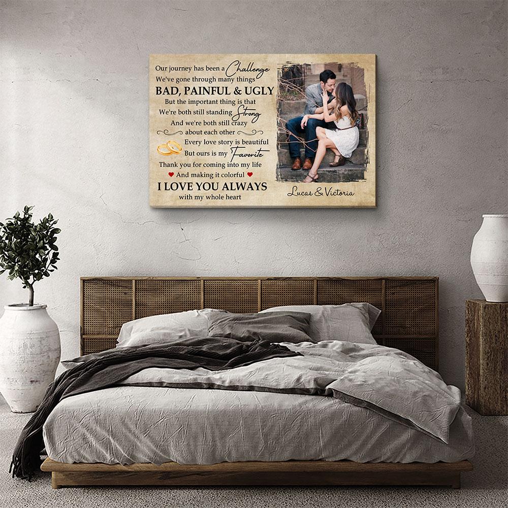 Our Story Is My Favorite - Personalized Custom Photo Canvas