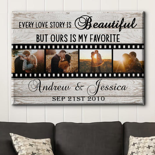 Our Love Story - Personalized Custom Photo Canvas