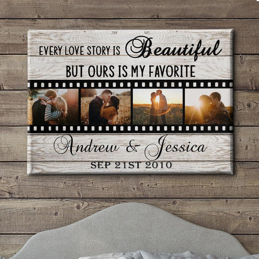 Our Love Story - Personalized Custom Photo Canvas