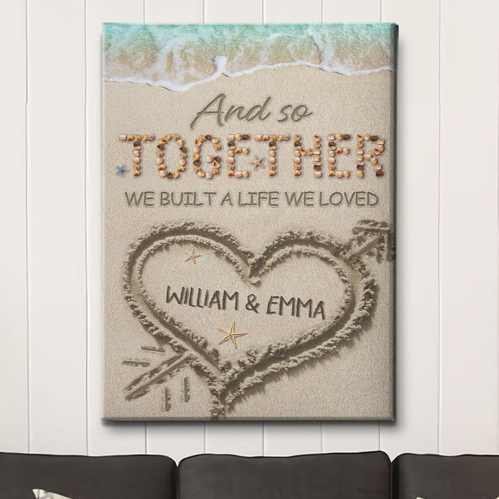 Together We Loved 2 - Personalized Custom Name Canvas