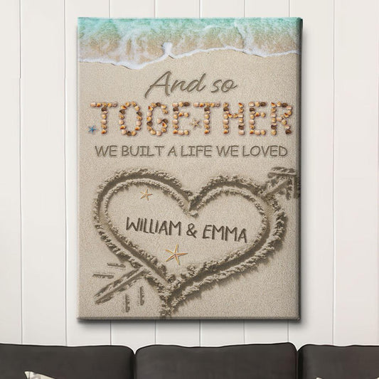 Together We Loved 2 - Personalized Custom Name Canvas