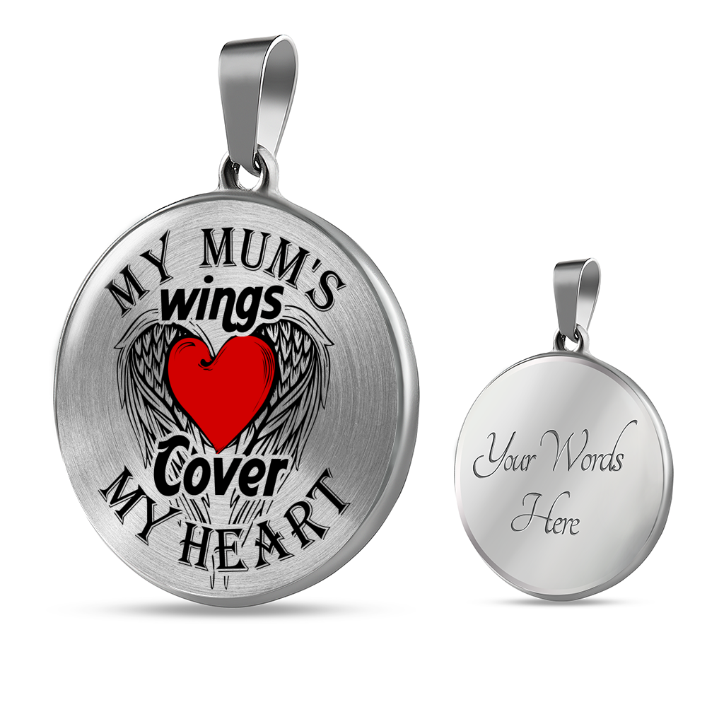 MY MUM'S WINGS - REAL 18K GOLD FINISH & SILVER