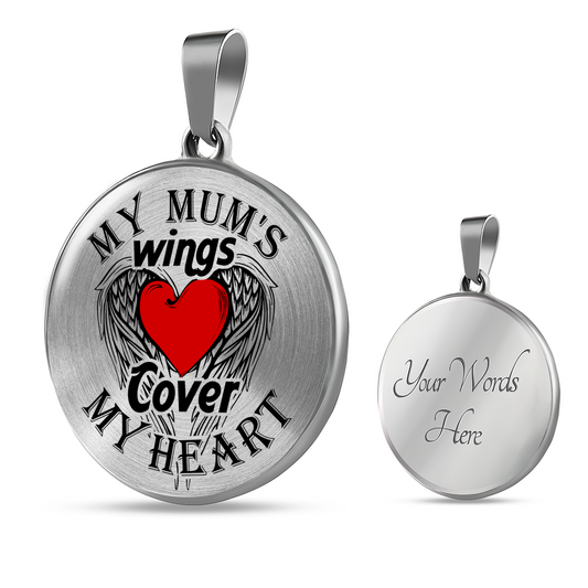 MY MUM'S WINGS - REAL 18K GOLD FINISH & SILVER