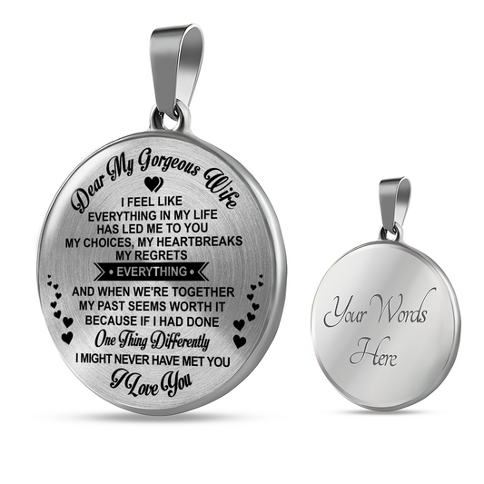 BEST GIFT FOR YOUR GORGEOUS WIFE - REAL 18K GOLD FINISH & SILVER VERSION - LUXURY NECKLACE