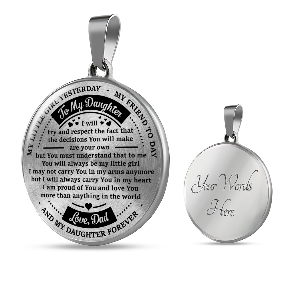 TO MY DAUGHTER - NECKLACE & BANGLE - SILVER VERSION