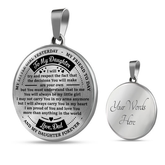 TO MY DAUGHTER - NECKLACE & BANGLE - SILVER VERSION