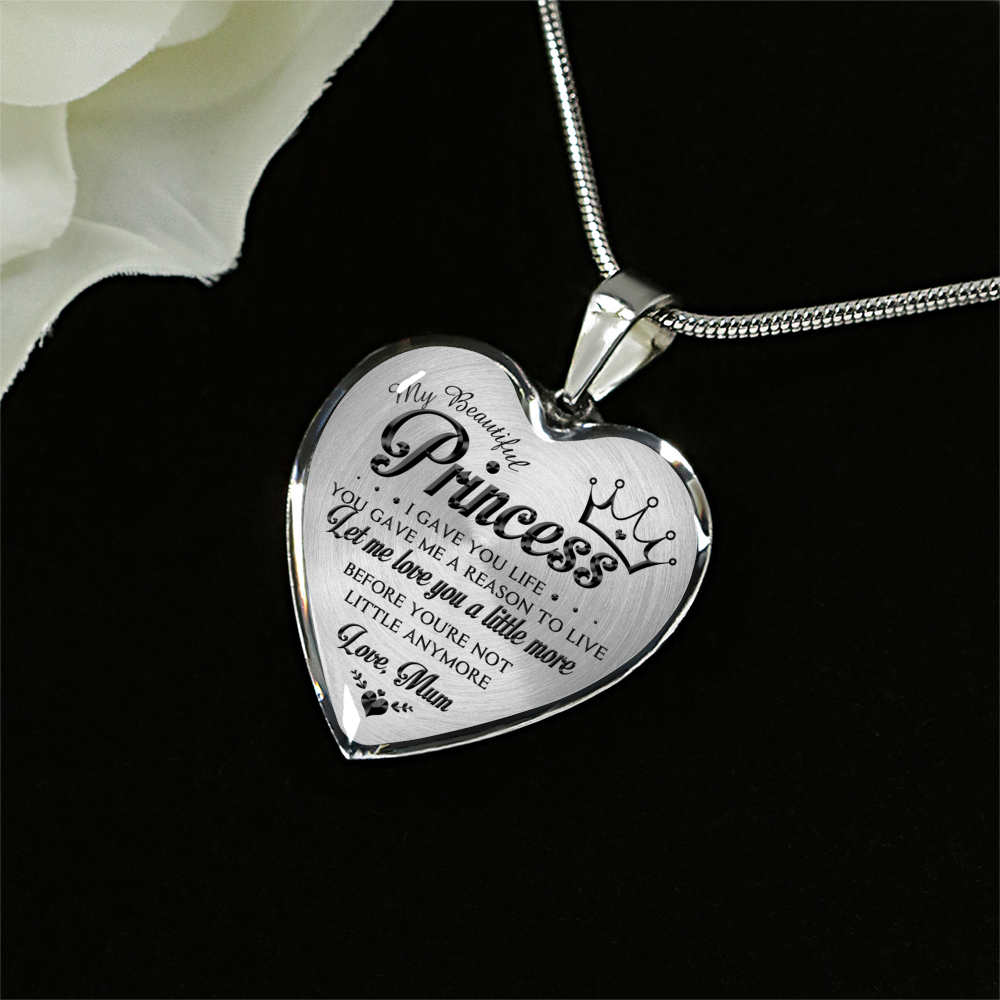 MY BEAUTIFUL PRINCESS - NECKLACE & BANGLE - REAL 18K GOLD FINISH & SILVER VERSION