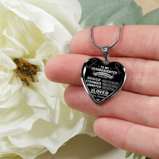 TO MY GRANDDAUGHTER - LUXURY NECKLACE - GRANDDAUGHTER & GRANDPMA