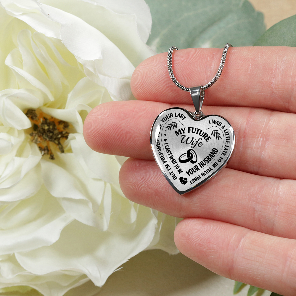 MY FUTURE WIFE - NECKLACE - SPECIAL GIFT - REAL 18K GOLD FINISH + SILVER