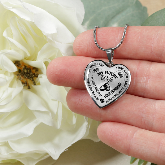 MY FUTURE WIFE - NECKLACE - SPECIAL GIFT - REAL 18K GOLD FINISH + SILVER