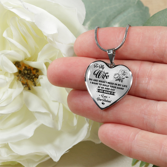 TO MY WIFE - NECKLACE & BANGLE - SILVER VERSION