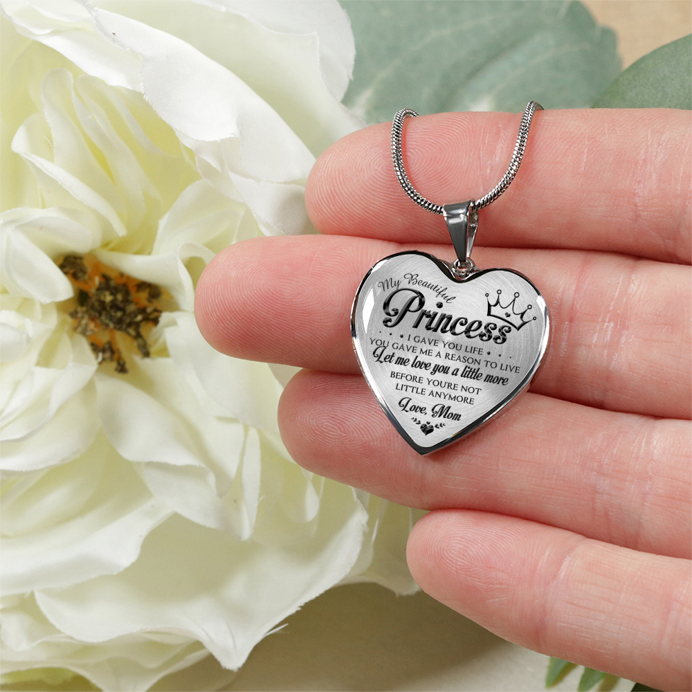 MY BEAUTIFUL PRINCESS - NECKLACE & BANGLE - REAL 18K GOLD FINISH & SILVER VERSION