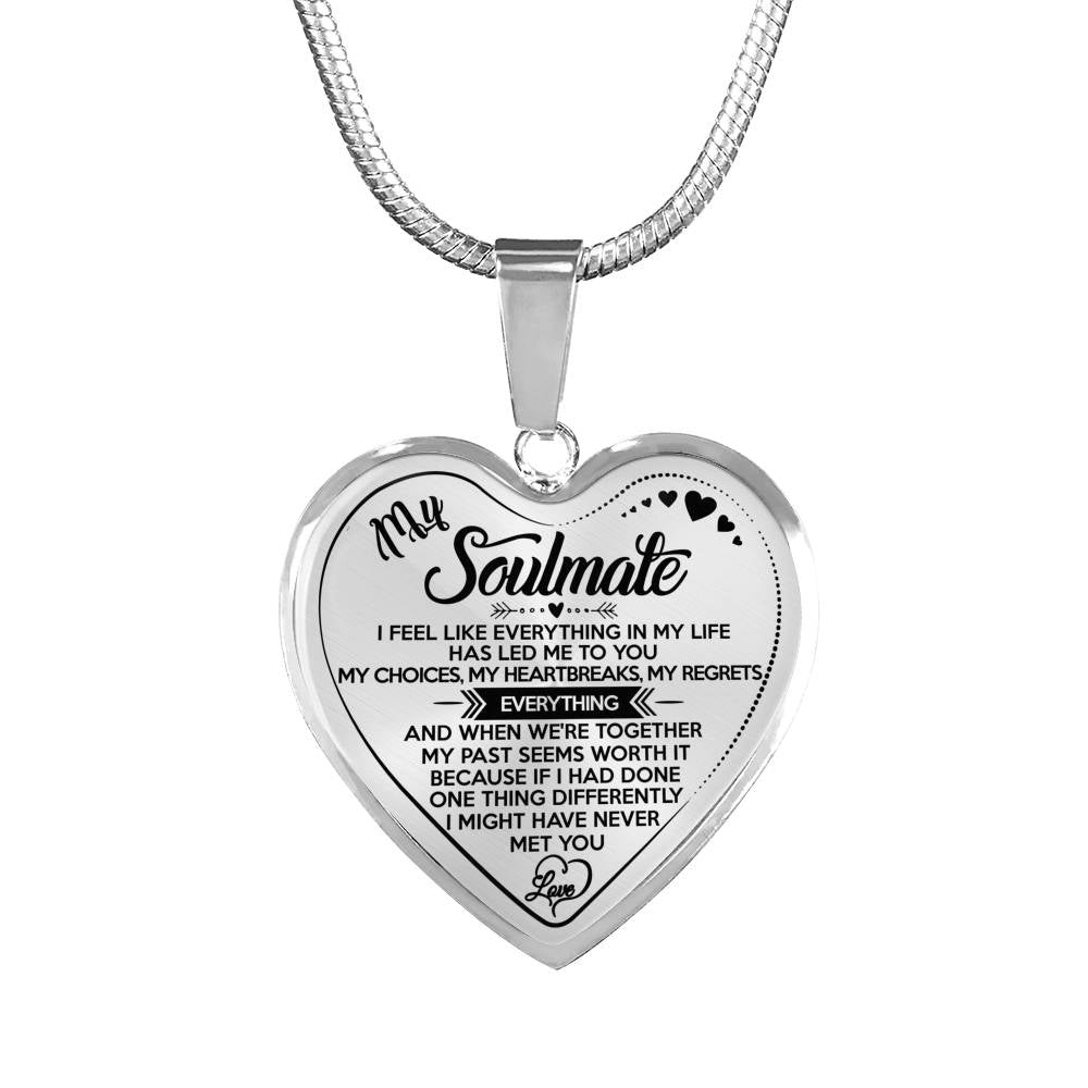 MY SOULMATE - LUXURY NECKLACE - REAL 18K GOLD FINISH & SILVER VERSION