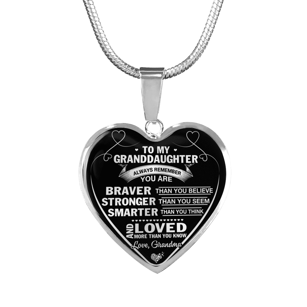 TO MY GRANDDAUGHTER - LUXURY NECKLACE - GRANDDAUGHTER & GRANDPMA