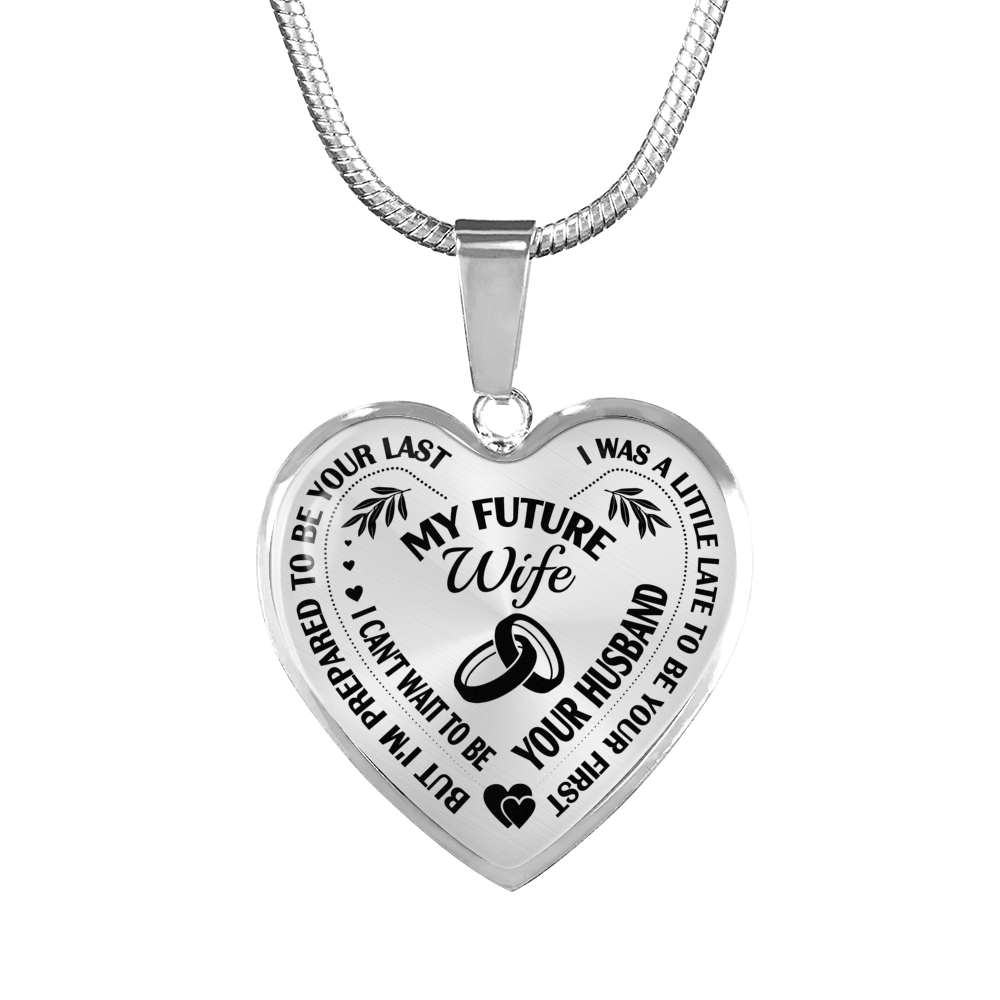 MY FUTURE WIFE - NECKLACE - SPECIAL GIFT - REAL 18K GOLD FINISH + SILVER