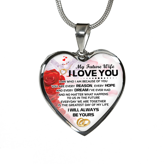 I WILL ALWAYS BE YOURS - FUTURE WIFE - REAL 18K GOLD FINISH & SILVER VERSION