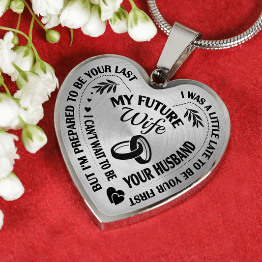 MY FUTURE WIFE - NECKLACE - SPECIAL GIFT - REAL 18K GOLD FINISH + SILVER