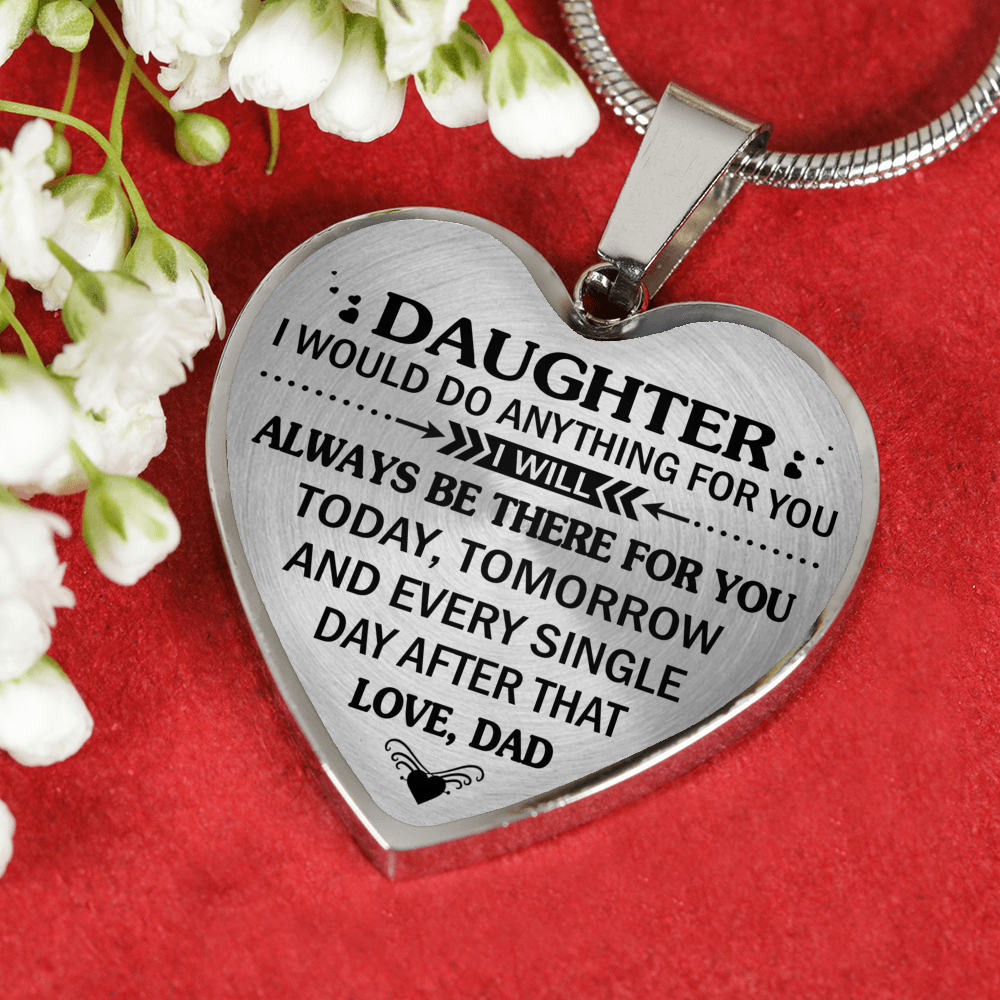 DAUGHTER DAD - HIGH QUALITY NECKLACE - BEST GIFT FOR YOUR DAUGHTER