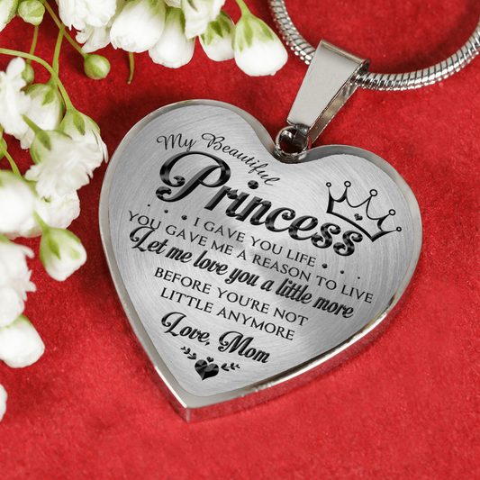 MY BEAUTIFUL PRINCESS - NECKLACE & BANGLE - REAL 18K GOLD FINISH & SILVER VERSION