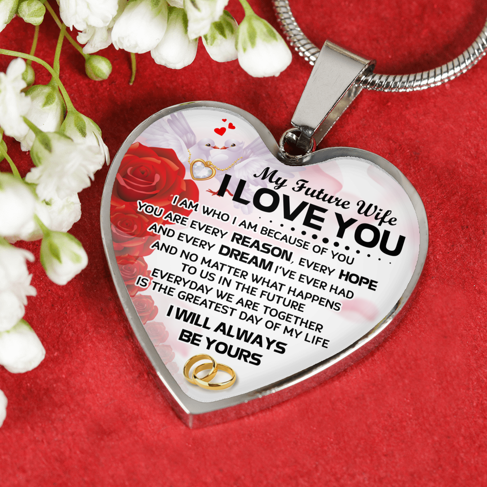 I WILL ALWAYS BE YOURS - FUTURE WIFE - REAL 18K GOLD FINISH & SILVER VERSION
