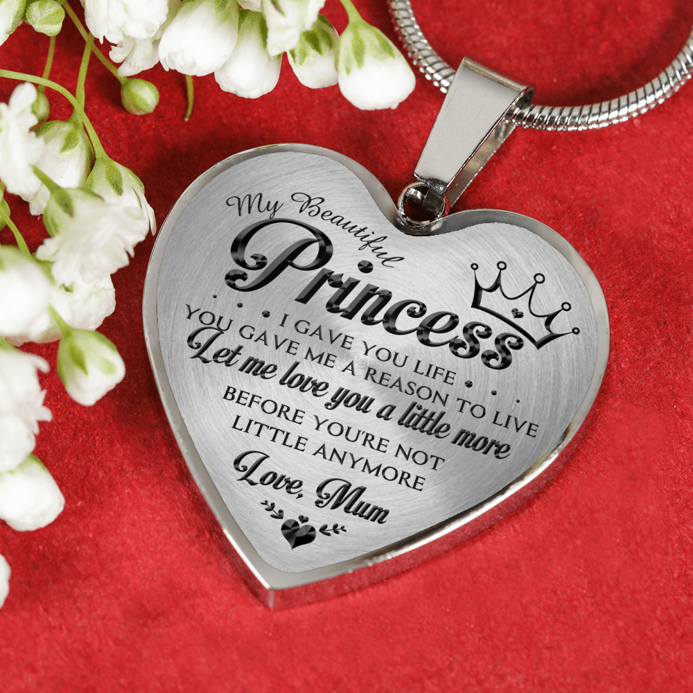 MY BEAUTIFUL PRINCESS - NECKLACE & BANGLE - REAL 18K GOLD FINISH & SILVER VERSION