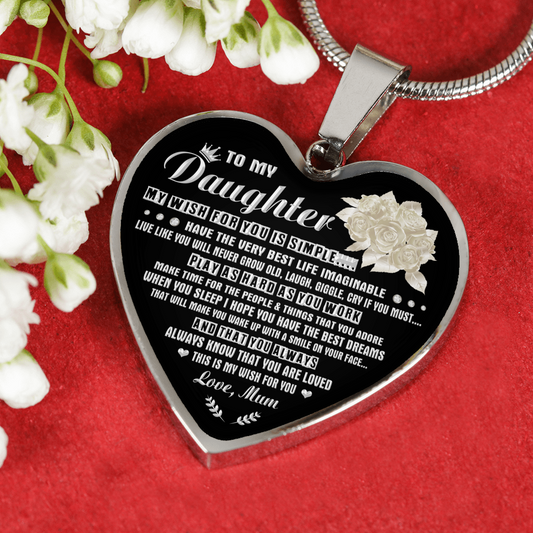 DAUGHTER MUM - MY WISH (SILVER)