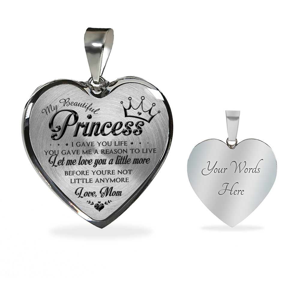 MY BEAUTIFUL PRINCESS - NECKLACE & BANGLE - REAL 18K GOLD FINISH & SILVER VERSION