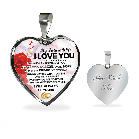 I WILL ALWAYS BE YOURS - FUTURE WIFE - REAL 18K GOLD FINISH & SILVER VERSION