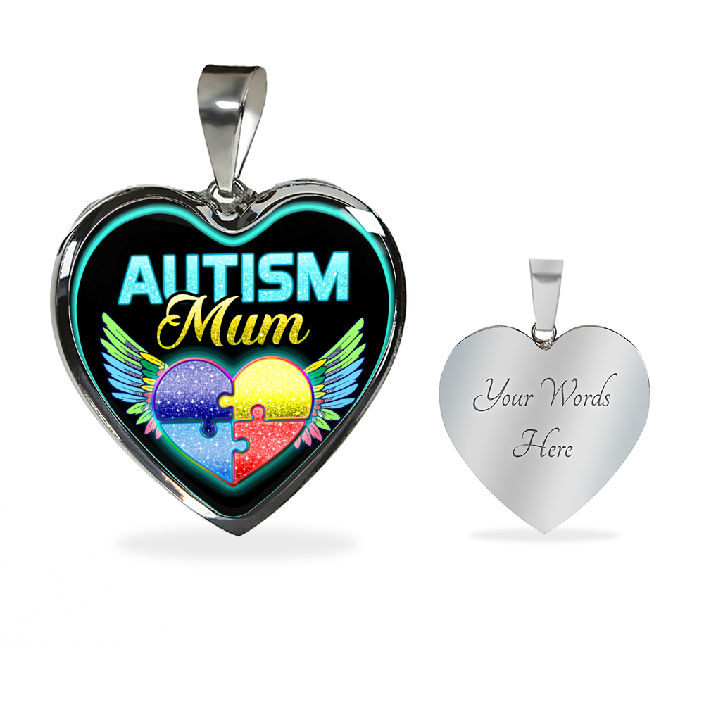 AUTISM MUM - SILVER VERSION - NECKLACE & BANGLE