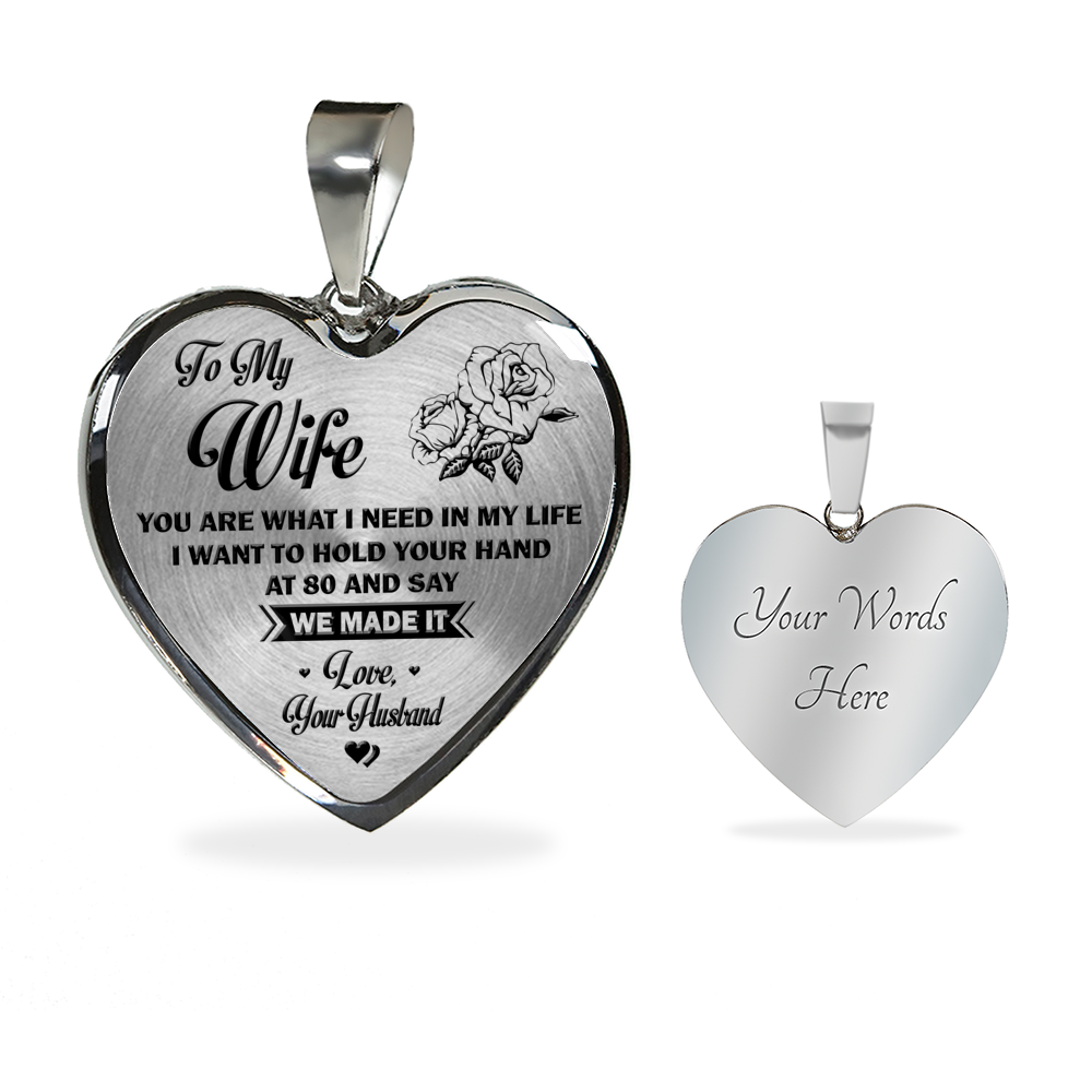 TO MY WIFE - NECKLACE & BANGLE - SILVER VERSION