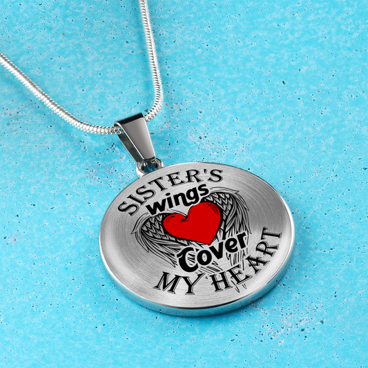 MY SISTER'S WINGS - REAL 18K GOLD FINISH & SILVER