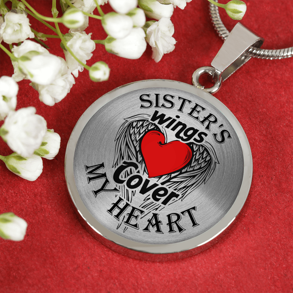 MY SISTER'S WINGS - REAL 18K GOLD FINISH & SILVER