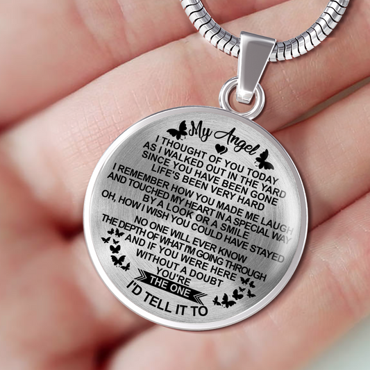 MY ANGEL - HIGH QUALITY NECKLACE - REAL 18K GOLD FINISH