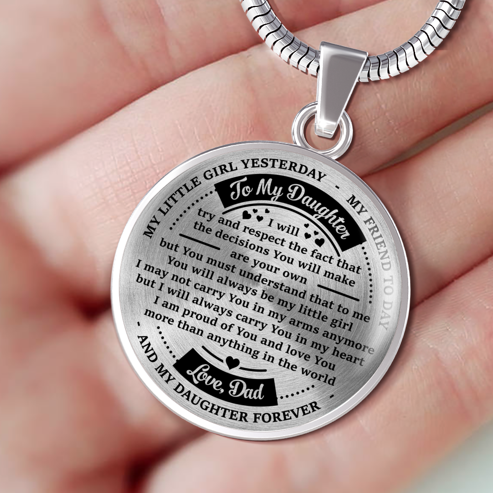 TO MY DAUGHTER - NECKLACE & BANGLE - SILVER VERSION