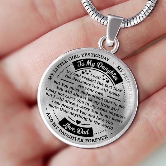 TO MY DAUGHTER - NECKLACE & BANGLE - SILVER VERSION