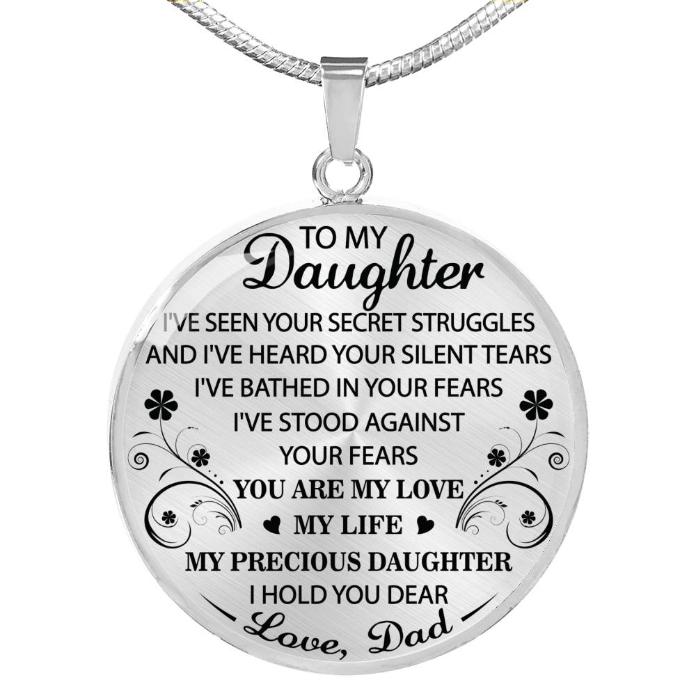 DAUGHTER DAD - YOU ARE MY LOVE - PREMIUM NECKLACE - ADD CUSTOM ENGRAVING OPTION