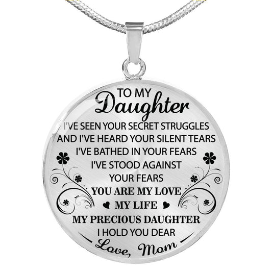 DAUGHTER MOM - YOU ARE MY LOVE - PREMIUM NECKLACE - ADD CUSTOM ENGRAVING OPTION