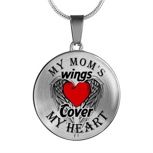 MY MOM'S WINGS - REAL 18K GOLD FINISH & SILVER