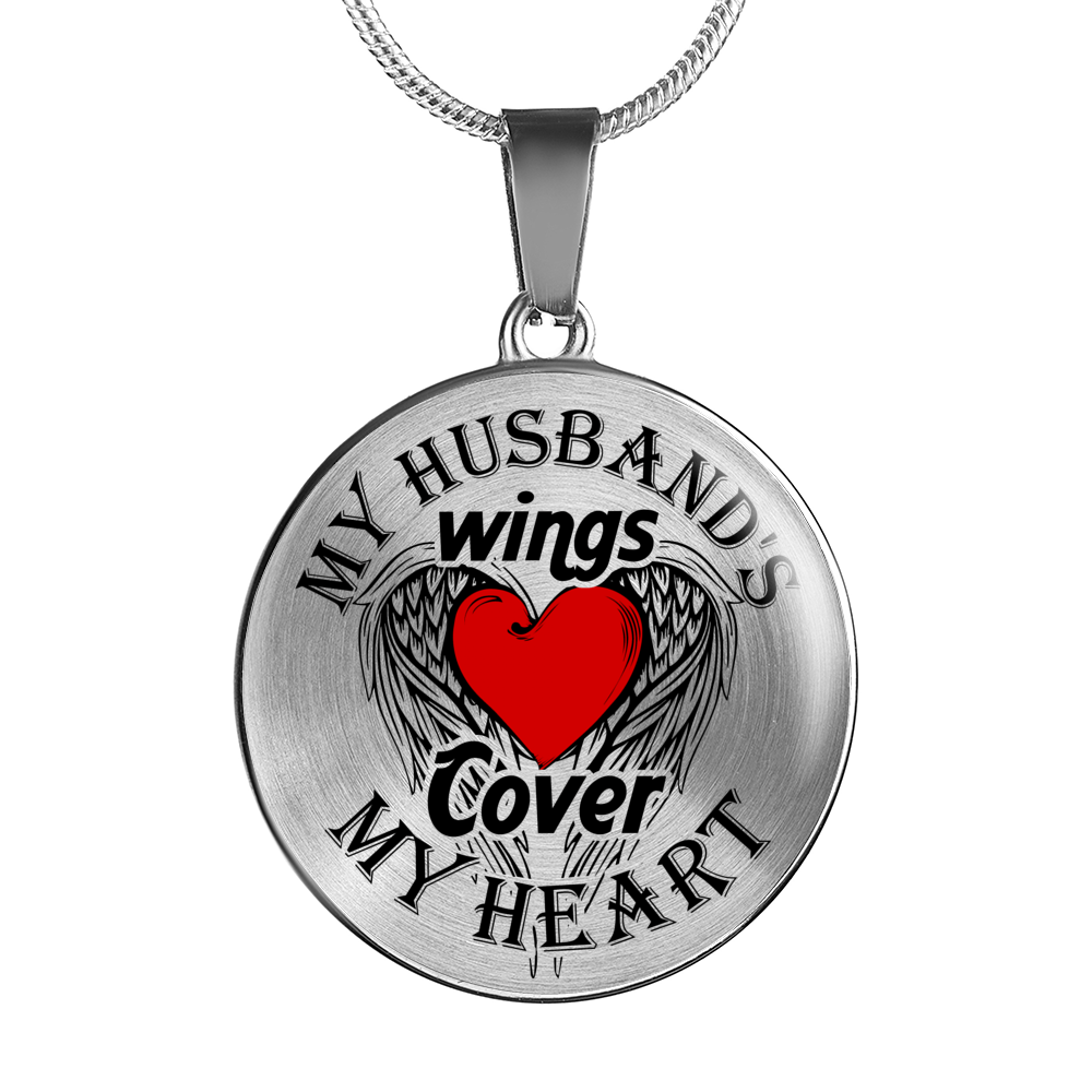 MY HUSBAND'S WINGS - REAL 18K GOLD FINISH & SILVER