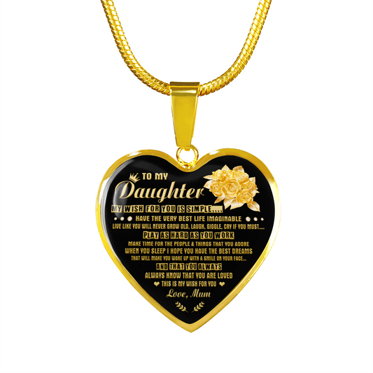 DAUGHTER MUM - MY WISH (GOLD)
