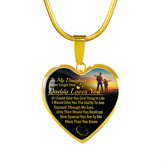 DAUGHTER DAD - NEVER FORGET (GOLD)