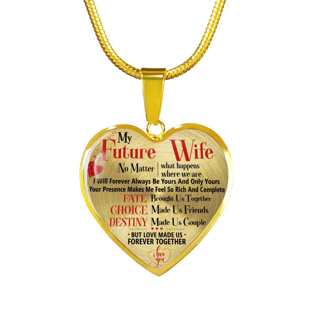 MY FUTURE WIFE - PERFECT GIFT - REAL 18K GOLD FINISH + SILVER