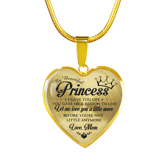 MY BEAUTIFUL PRINCESS - REAL 18K GOLD FINISH & SILVER VERSION - NECKLACE & BANGLE