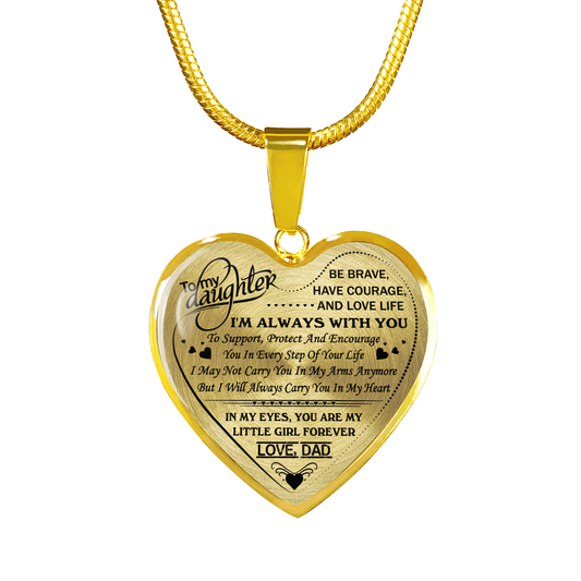 MY DAUGHTER - REAL 18K GOLD FINISH - NECKLACE & BANGLE