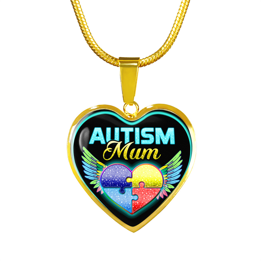 AUTISM MUM - REAL 18K GOLD FINISH - NECKLACE & BANGLE