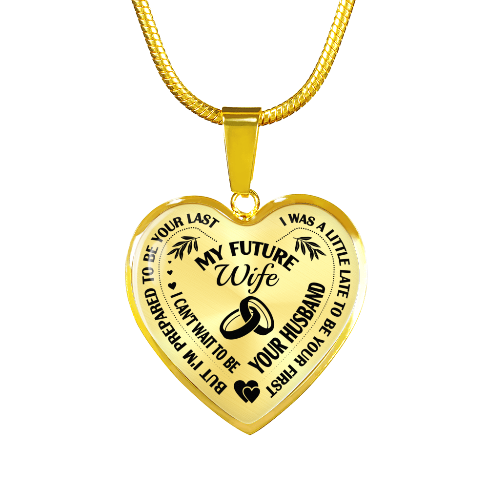 MY FUTURE WIFE - NECKLACE - SPECIAL GIFT - REAL 18K GOLD FINISH + SILVER