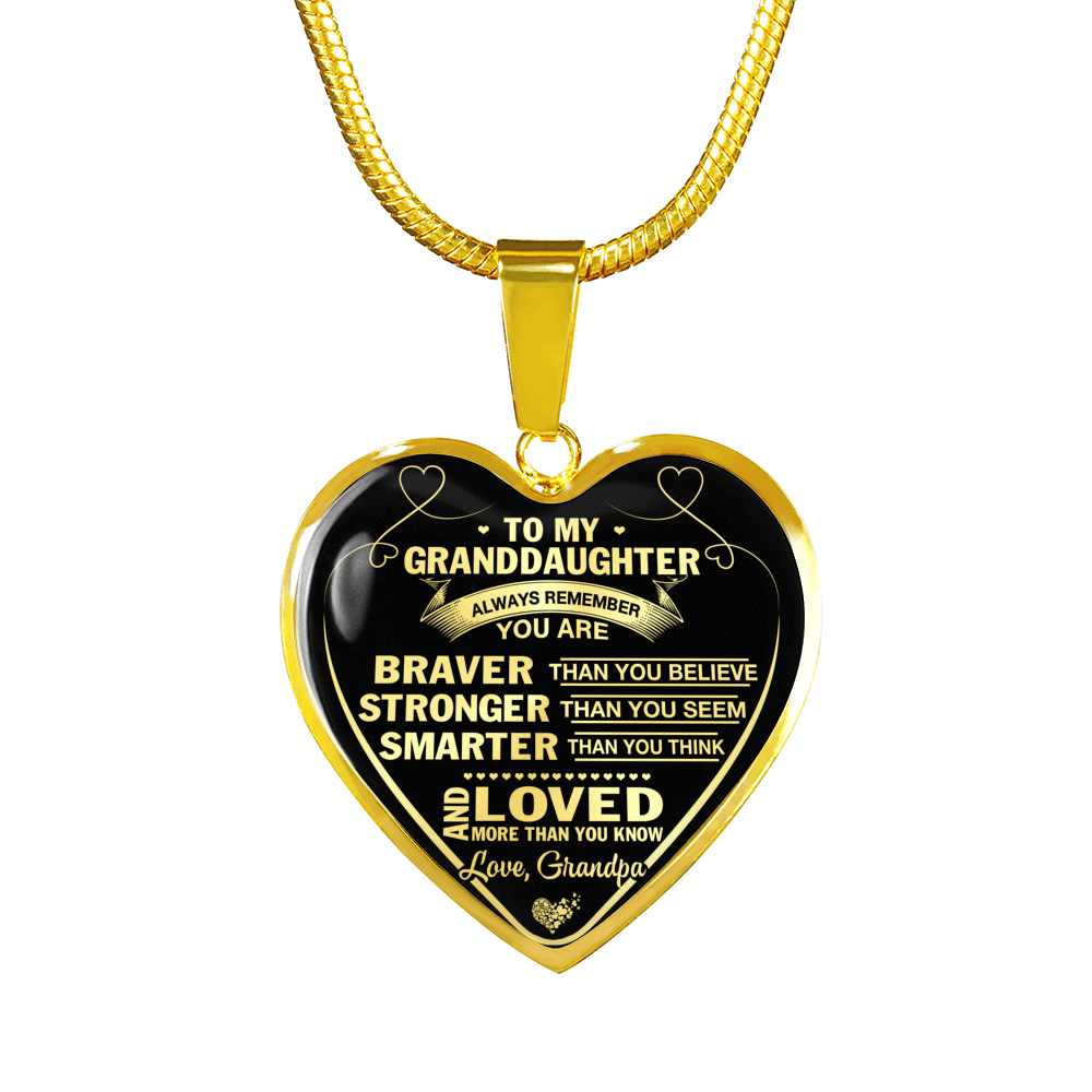 TO MY GRANDDAUGHTER - LUXURY NECKLACE - GRANDDAUGHTER & GRANDPA