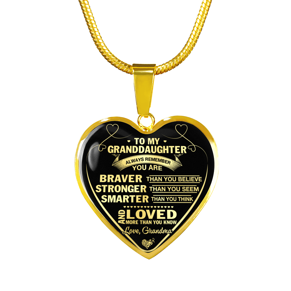 TO MY GRANDDAUGHTER - LUXURY NECKLACE - GRANDDAUGHTER & GRANDPMA